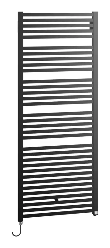 Kermi Geneo quadris-E Bad- und Wohnheizkörper WRS - Regler Ausführung links 896 x 1174 x 32 mm - Schwarz Soft (RAL 9005 MT) / Schwarz Online Kaufen