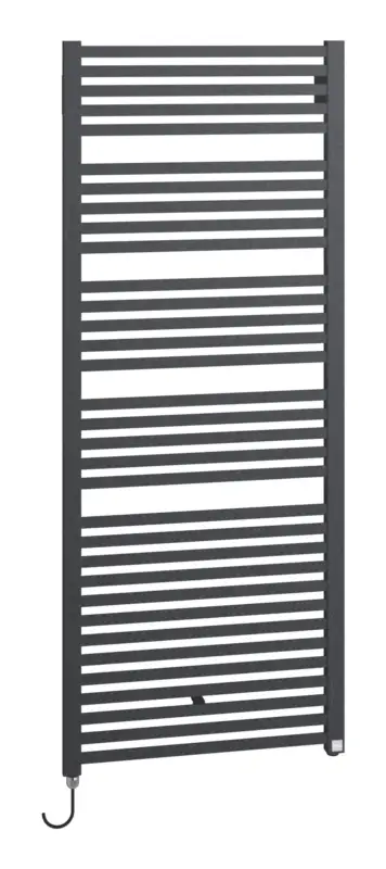 Kermi Geneo quadris-E Bad- und Wohnheizkörper WRS - Regler Ausführung links 896 x 1494 x 32 mm - Anthracite Grey / Schwarz Beliebt