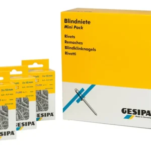 Neue Ware Gesipa Blindnieten-Mini-Pack Stahl / Stahl 4 x 12 mm