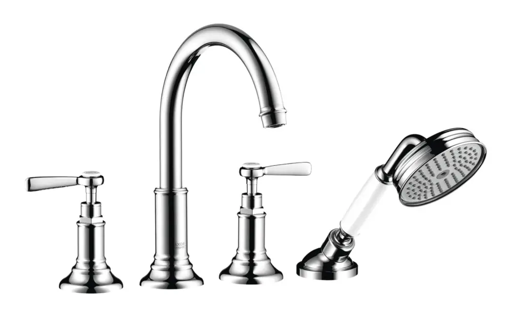 Axor Montreux 4-Loch Wannenrandarmatur Hebelgriff - Brushed Nickel Sonderaktion