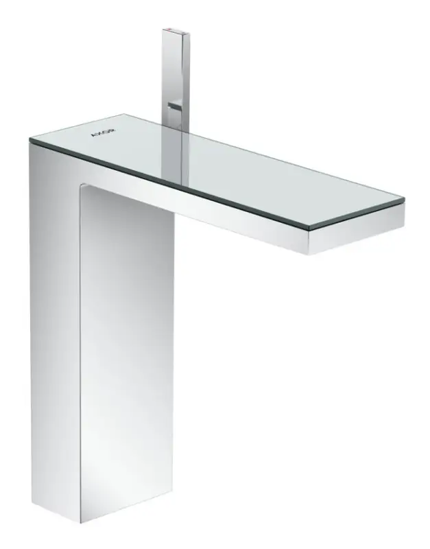 Axor MyEdition Einhebel-Waschtischmischer 230 mit Push-Open Ablaufgarnitur - Chrom / Spiegelglas Online Kaufen