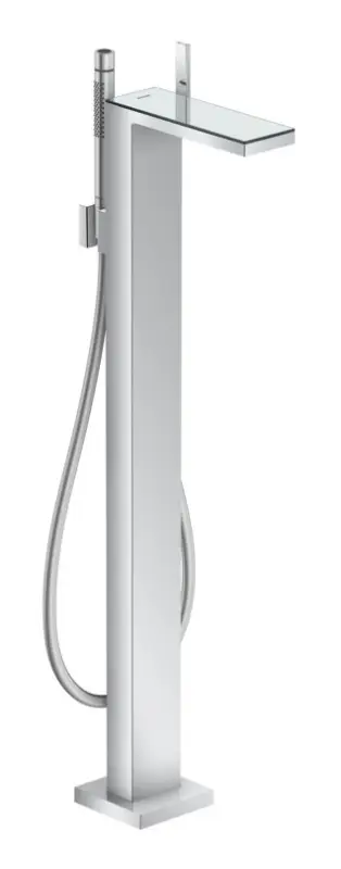Aktuell Axor MyEdition Einhebel-Wannenmischer bodenstehend mit Hebelgriff - Chrom / Spiegelglas