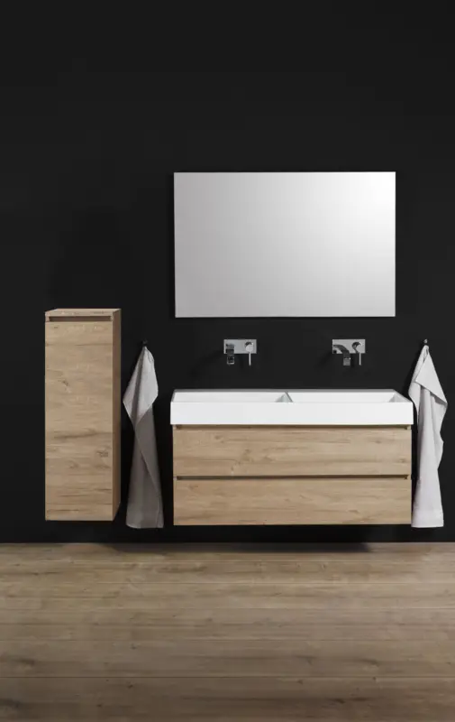 Angebot Repabad Base Schrank 106 x 35 cm rechts/links - Eiche Natur