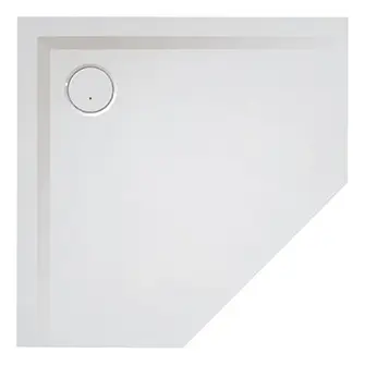 Geprüft Hoesch Muna Fünfeckduschwanne 900 x 900 mm - Schiefergrau