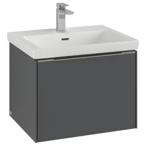 Villeroy & Boch Subway 3.0 Waschbeckenunterschrank für Becken mittig 1 Auszug 572 x 429 x 462 mm - Graphite / Monochrome Optik Kracherpreis