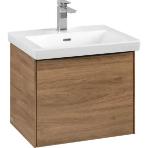Villeroy & Boch Subway 3.0 Waschbeckenunterschrank für Becken mittig 1 Auszug 523 x 429 x 432 mm - Kansas Oak / Volcano Black Meistverkauft