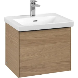 Villeroy & Boch Subway 3.0 Waschbeckenunterschrank für Becken mittig 1 Auszug 523 x 429 x 432 mm - Nordic Oak / Volcano Black Kracherpreis