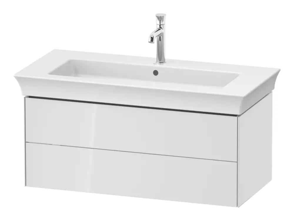 Abverkauf Duravit White Tulip Waschtischunterschrank mit 2 Auszügen 984 x 410 x 458 mm - Weiß Hochglanz Lack