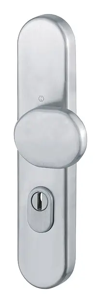 Hoppe Edelstahl-Knopflangschild E86G/3332ZA, Profilzylinder, mit Zylinder-Abdeckung für Außen-/Wohnungsabschluss-Türen (37-42 mm) - matt Saisonangebot