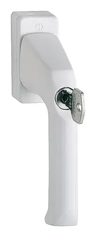 Ausverkauf Hoppe London Aluminium-Dreh-/Kipp-Fenstergriff 013S/U11Z mit Secu200, abschließbar - verkehrsweiß