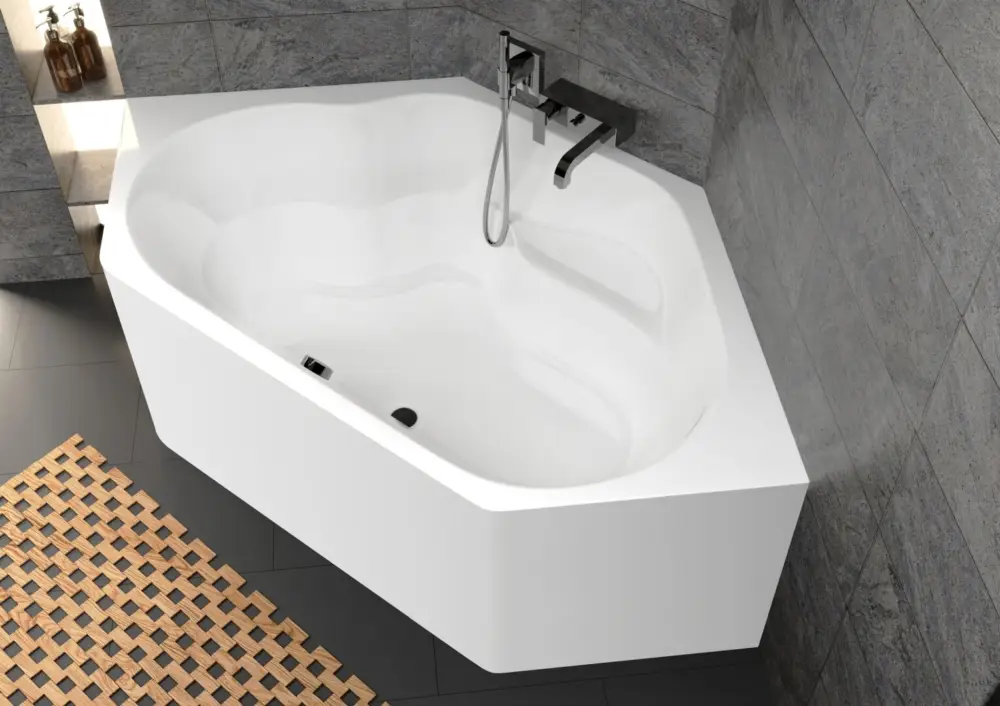 Riho Winnipeg Plug & Play Sechseckbadewanne 1450 x 1450 mm - Weiß Glänzend Ausverkauf