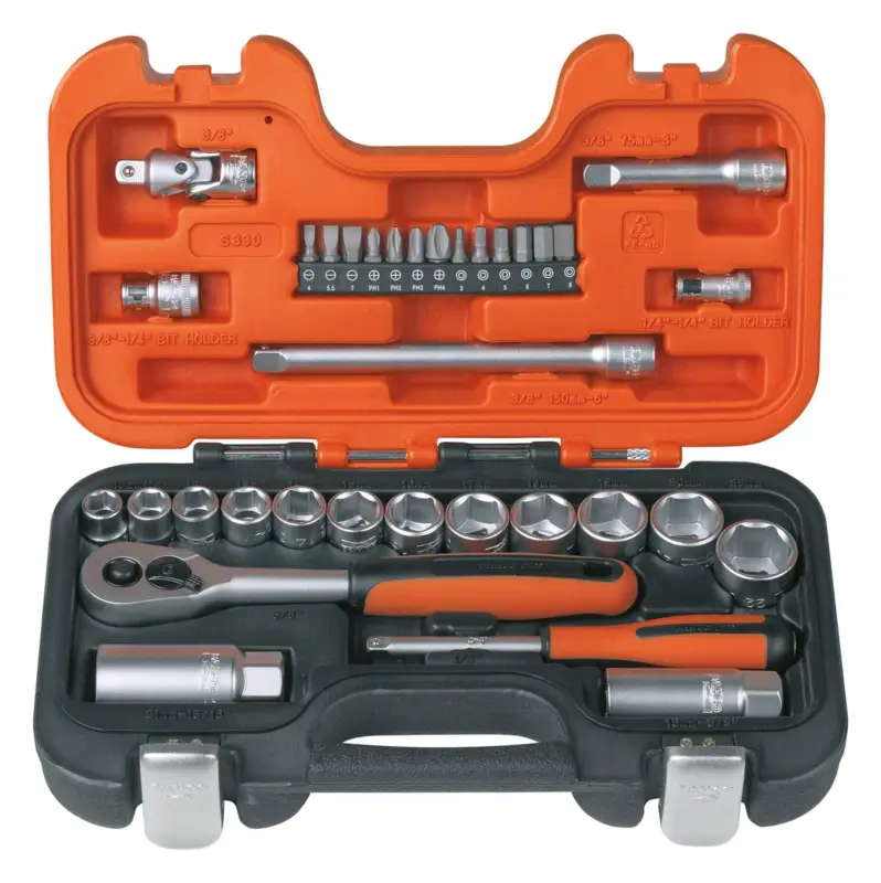 Bahco Steckschlüssel-Satz 1/4"+3/8" 33tlg. Neuheit