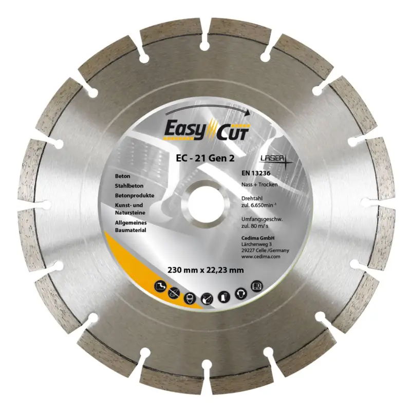 Cedima Diamant-Trennscheibe EC-21.2 Größe 125 x 2,1 x 12 x 22,23 mm Rabatt