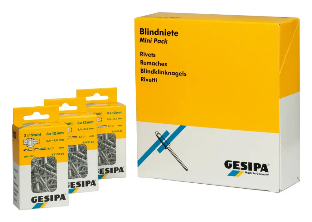 Kracherpreis Gesipa Mini-Pack PolyGrip Stahl / Stahl 4,8 x 10 mm