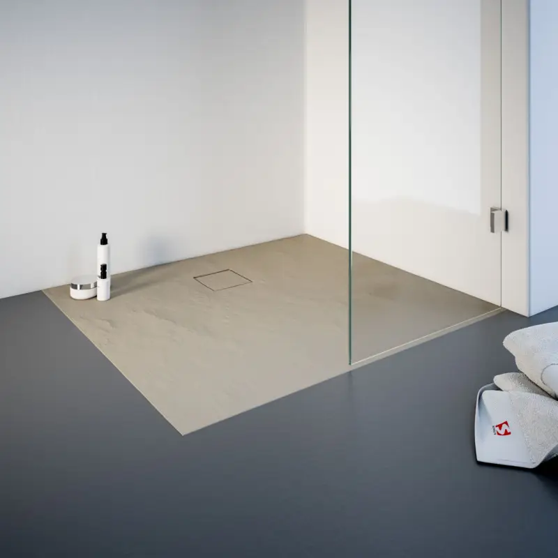 Schulte ExpressPlus 72H Mineralguss-Rechteckduschwanne mit Steinstruktur 1000 x 900 mm inkl. Ablauf - Sand Bestseller