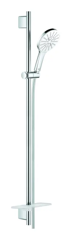 Grohe Rainshower SmartActive 130 Brausestangenset mit EcoJoy 9,5 l 3 Strahlarten 900 mm - Moon White / Chrom Neue Ware