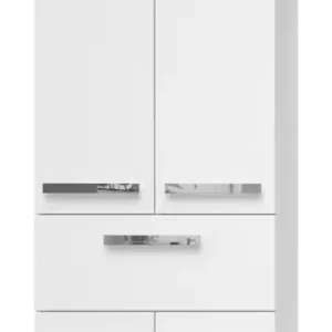 Pelipal Serie 4005 Hochschrank 2 Wäschekippen 600 x 1680 x 330 mm - Lack polarweiß Hochglanz Highlight