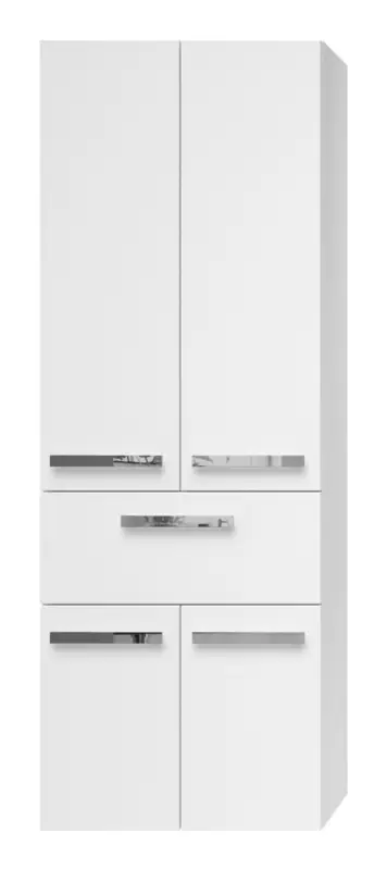 Pelipal Serie 4005 Hochschrank 2 Wäschekippen 600 x 1680 x 330 mm - Lack polarweiß Hochglanz Highlight