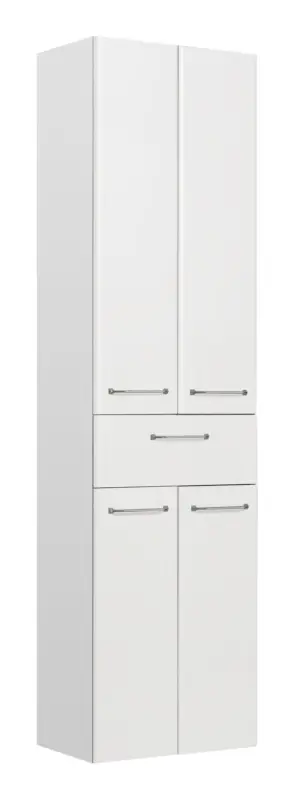 Direktkauf Pelipal 341 Filo Weiss Hochschrank 1 Schubkasten/4 Türen 500 x 1855 x 350 mm - Weiß Glanz/Weiß Hochglanz