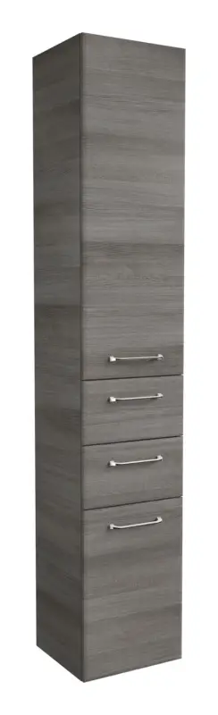 Sonderaktion Pelipal 342 Filo Graphit Hochschrank 2 Schubkästen/2 Türen 350 x 1855 x 330 mm - Graphit Struktur quer