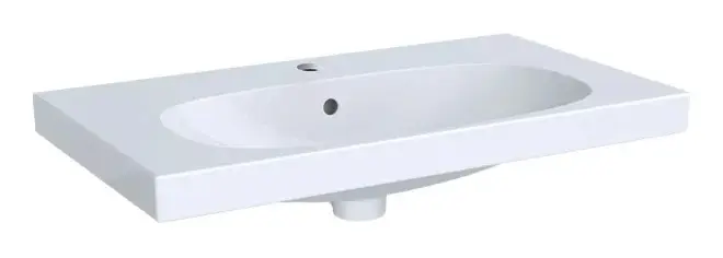 Mega-Angebot Geberit Acanto Waschtisch mit Hahnloch mit Überlauf 750 mm x 422 mm - Weiß KeraTect