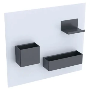 Neue Kollektion Geberit Acanto Magnettafel mit Stauboxen - Weiß pulverbeschichtet matt