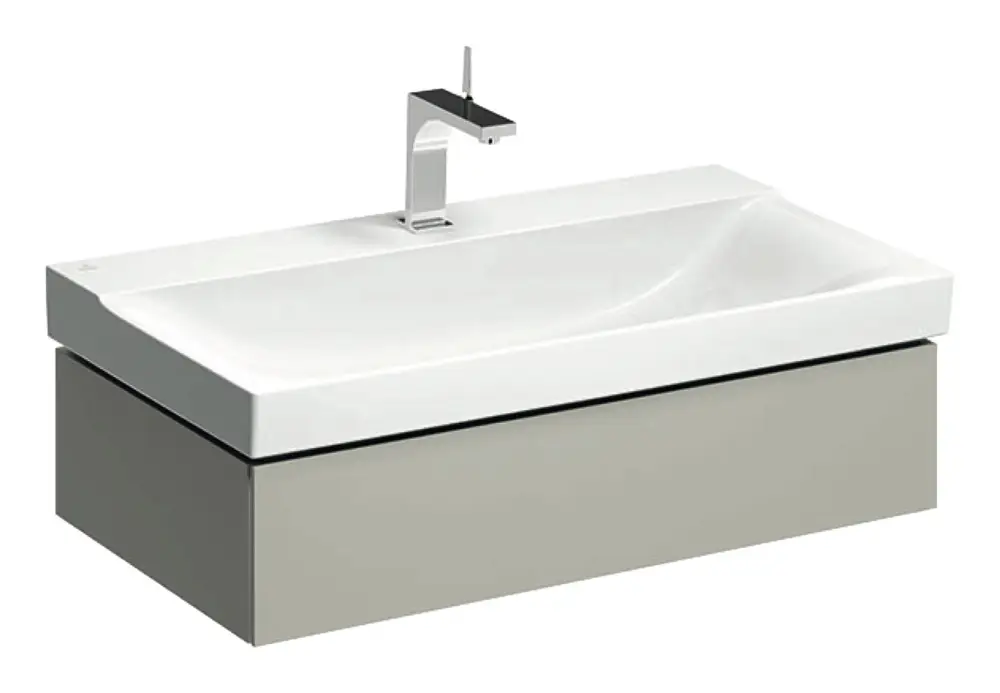 Geberit Xeno² Waschtischunterschrank 1 Schublade Beleuchtung 880 mm x 462 mm x 220 mm - Greige matt Wochenendangebot