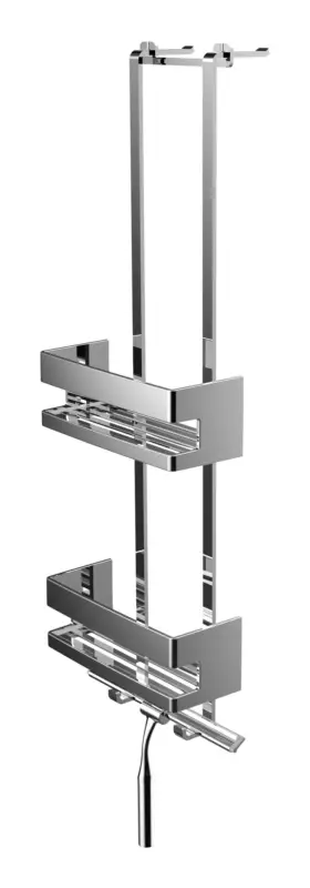 Neue Ware Emco system 2 Türetagere mit 2 verschiebbaren Wandkörben und Duschwischer 225 x 703 x 97 mm - Chrom