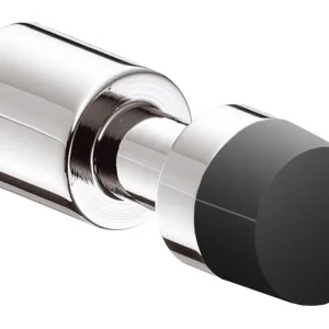 Emco system 2 Haken mit Türpuffer 25 x 80 mm - Chrom/Schwarz Must-Have