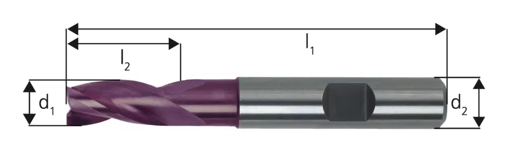 Zertifiziert Forum Schaftfräser 6527L VHM TiAlN 12 mm HB Z 3