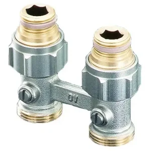 Abverkauf OVENTROP ZB-Absperrverschraubung Multiflex F weichdichtend G ½ AG x G ¾ AG Messing - vernickelt
