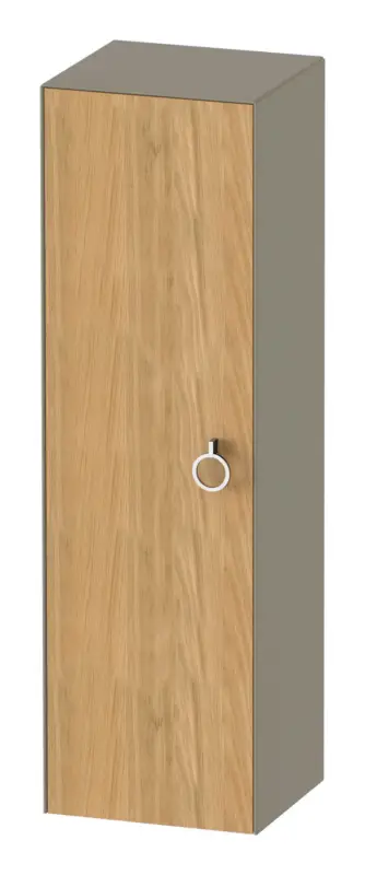 Duravit White Tulip Halbhochschrank mit 1 Tür Anschlag links mit Griff 400 x 360 x 1320 mm - Eiche Natur Matt / Steingrau Hochglanz Lack Beliebt