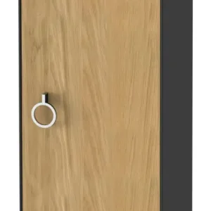 Duravit White Tulip Halbhochschrank mit 1 Tür Anschlag rechts mit Griff 400 x 240 x 880 mm - Eiche Natur Matt / Graphit Hochglanz Top-Preis