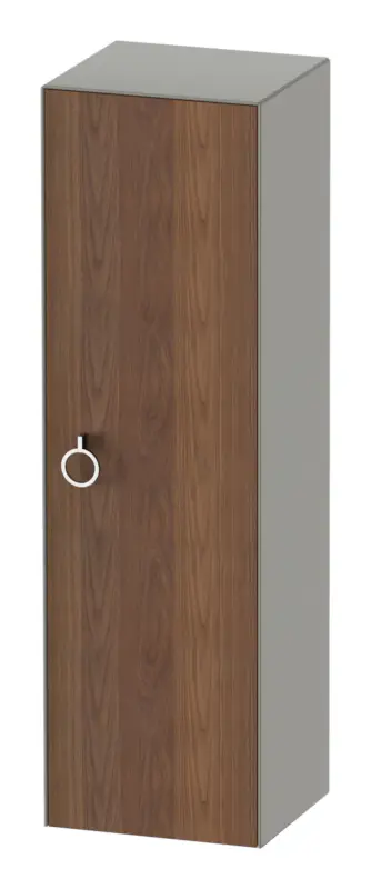 Duravit White Tulip Halbhochschrank mit 1 Tür Anschlag rechts mit Griff 400 x 360 x 1320 mm - Amerik. Nussbaum Matt / Steingrau Seidenmatt Lack Solange Der Vorrat Reicht