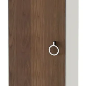 Versand Am Gleichen Tag Duravit White Tulip Halbhochschrank mit 1 Tür Anschlag links mit Griff 400 x 240 x 880 mm - Amerik. Nussbaum Matt / Nordic Weiß Seidenmatt Lack
