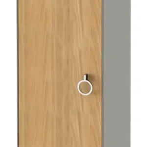 Versand Am Gleichen Tag Duravit White Tulip Halbhochschrank mit 1 Tür Anschlag links mit Griff 400 x 360 x 1320 mm - Eiche Natur Matt / Steingrau Seidenmatt Lack