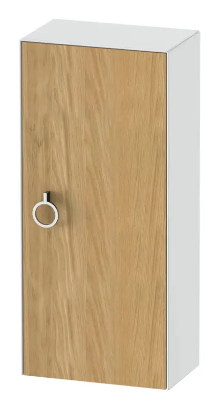 Duravit White Tulip Halbhochschrank mit 1 Tür Anschlag rechts mit Griff 400 x 240 x 880 mm - Eiche Natur Matt / Weiß Hochglanz Neuheit