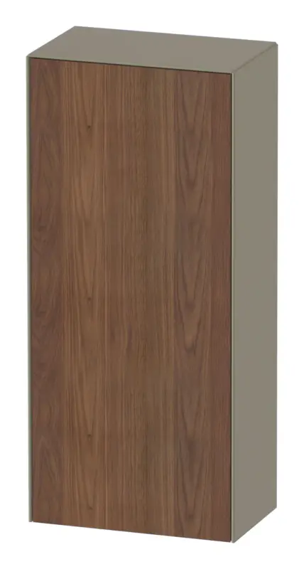 Duravit White Tulip Halbhochschrank mit 1 Tür Anschlag links 400 x 240 x 880 mm - Amerik. Nussbaum Matt / Steingrau Hochglanz Lack Knallerangebot