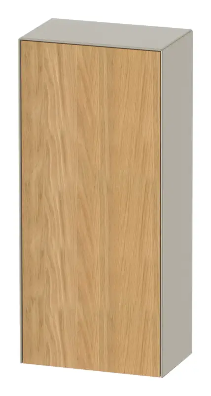 Ausverkauf Duravit White Tulip Halbhochschrank mit 1 Tür Anschlag links 400 x 240 x 880 mm - Eiche Natur Matt / Taupe Seidenmatt