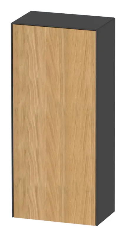 Angebot Duravit White Tulip Halbhochschrank mit 1 Tür Anschlag links 400 x 240 x 880 mm - Eiche Natur Matt / Graphit Hochglanz
