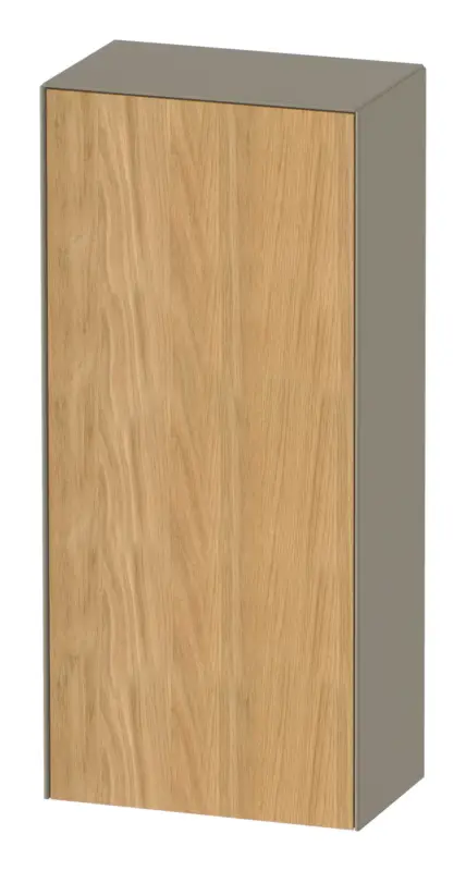 Online Kaufen Duravit White Tulip Halbhochschrank mit 1 Tür Anschlag links 400 x 240 x 880 mm - Eiche Natur Matt / Steingrau Hochglanz Lack