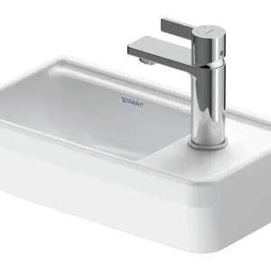 Duravit D-Neo Handwaschbecken mit 1 Hahnloch ohne Überlauf 400 x 220 mm - Weiß Hochglanz Ausverkauf