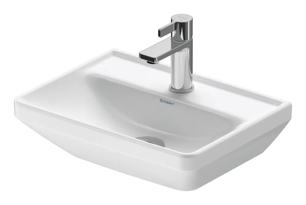 Duravit D-Neo Handwaschbecken mit 1 Hahnloch ohne Überlauf 450 x 335 mm - Weiß Hochglanz Super-Preis