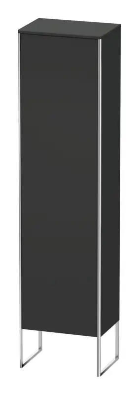 Duravit XSquare Hochschrank mit 1 Tür Anschlag rechts 500 x 356 x 2016 mm - Graphit Supermatt Echt