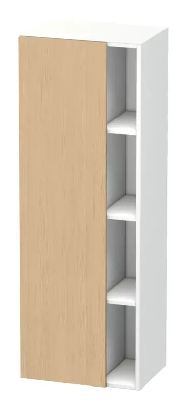 Duravit DuraStyle Hochschrank mit 1 Tür Anschlag links 500 x 360 x 1400 mm - Eiche Natur Matt / Weiß Matt Ausverkauf