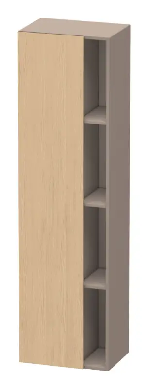 Billig Duravit DuraStyle Hochschrank mit 1 Tür Anschlag links 500 x 360 x 1800 mm - Eiche Natur Matt / Basalt Matt