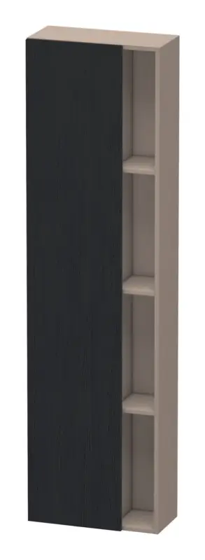 Heißes Angebot Duravit DuraStyle Hochschrank mit 1 Tür Anschlag links 500 x 240 x 1800 mm - Eiche Schwarz Matt / Basalt Matt