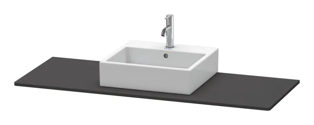 Duravit XSquare Konsole mit einem Ausschnitt mittig 1400 x 550 mm - Graphit Supermatt Online Kaufen