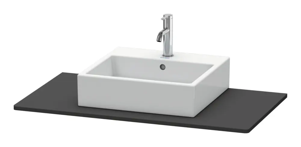 Duravit XSquare Konsole mit einem Ausschnitt mittig 1000 x 550 mm - Graphit Supermatt Sonderangebot