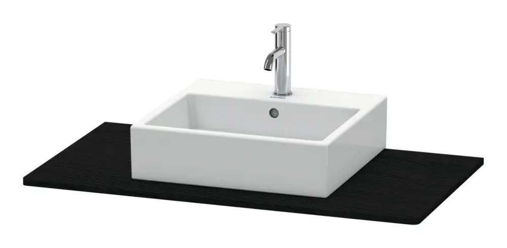 Sonderangebot Duravit XSquare Konsole mit einem Ausschnitt mittig 1000 x 550 mm - Eiche Schwarz Matt